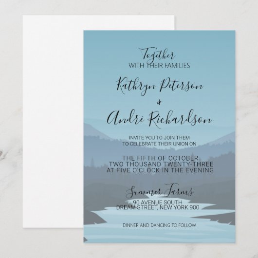 Blue Adventure Travel Mountain Range Kaart (Voorkant / Achterkant)