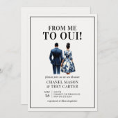 Blue African American Couples Douche Vrijgezellenf Kaart (Voorkant / Achterkant)