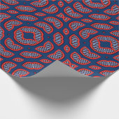 Blue African Ankara Pattern Cadeaupapier (Hoek)