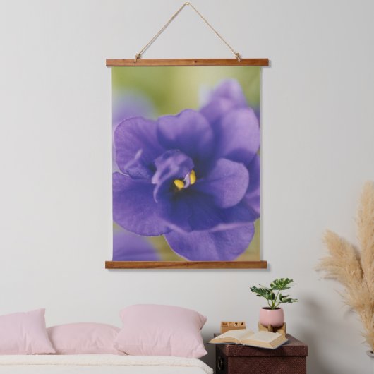 Blue African Violet Saintpaulia Hangend Wandkleed (Slaapkamer)