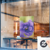 Blue African Violet Saintpaulia Raamsticker (Cafe Raam)