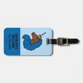 Blue Afro Unicorn Bagagelabel (Voorkant horizontaal)