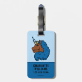 Blue Afro Unicorn Bagagelabel (Achterkant verticaal)