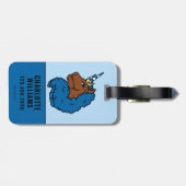 Blue Afro Unicorn Bagagelabel (Achterkant horizontaal)