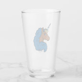 Blue Afro Unicorn Glas (Achterkant)
