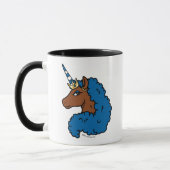 Blue Afro Unicorn Mok (Links)