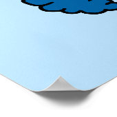 Blue Afro Unicorn Poster (Hoek)