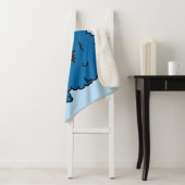 Blue Afro Unicorn Sherpa Deken (In situ)