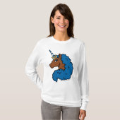 Blue Afro Unicorn T-shirt (Voorkant volledig)