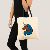 Blue Afro Unicorn Tote Bag (Voorkant (product))