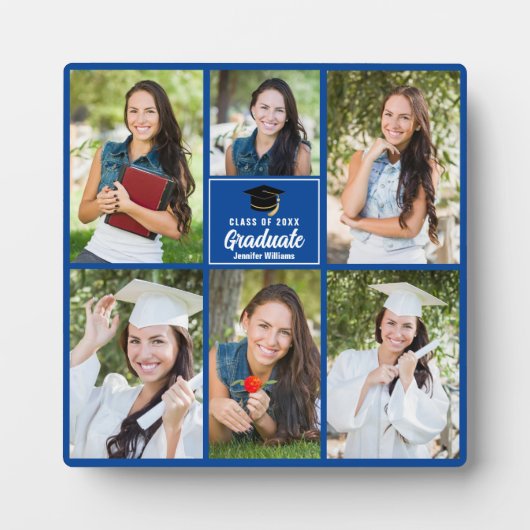 Blue Afstuderen Collage 2023 Square Afstuderen Fot Fotoplaat (Voorkant)