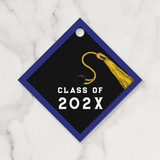 Blue Afstuderen Congrats Bedankjes Labels (Achterkant)