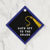 Blue Afstuderen Congrats Bedankjes Labels (Voorkant)