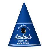 Blue Afstuderen Custom 2025 afstudeerfeest Feesthoedjes (Voorkant)