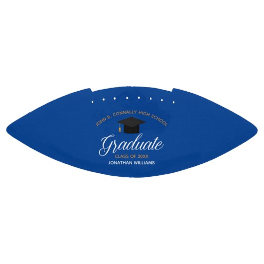 Blue Afstuderen Custom High School Afstuderen American Football (Paneel)