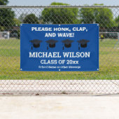 Blue Afstuderen Gefeliciteerd Afstuderen Spandoek (Insitu)