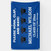 Blue Afstuderen Gefeliciteerd Afstuderen Spandoek (Verticaal)