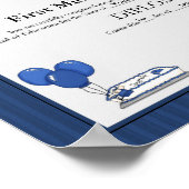 Blue Afstuderen Homeschooler Diploma Poster (Hoek)