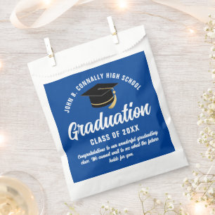 Blue Afstuderen Modern 2025 Custom Graduation Part Bedankzakje