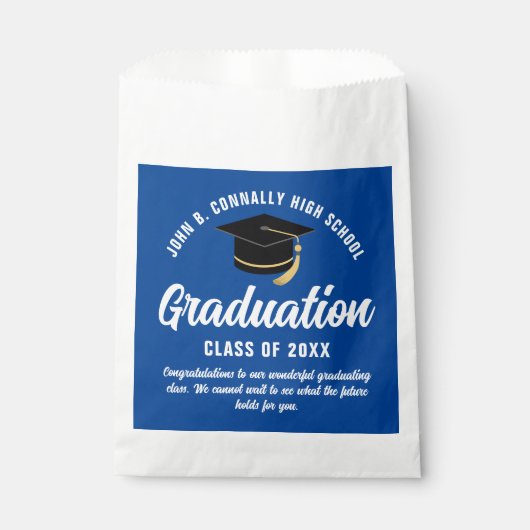 Blue Afstuderen Modern 2025 Custom Graduation Part Bedankzakje (Voorkant)