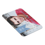 Blue Afstuderen Photo Announcement Magnet Magneet (Rechterzijde)