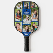 Blue Afstuderen Photo Collage Custom Afstuderen Gi Pickleball Paddle (Voorkant)
