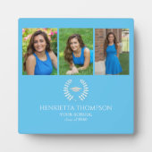 Blue Afstuderen Photo Collage Custom Fotoplaat (Voorkant)
