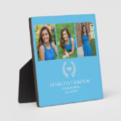 Blue Afstuderen Photo Collage Custom Fotoplaat (Voorkant)
