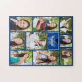 Blue Afstuderen Senior Photo Collage 2023 Afstuder Legpuzzel (Horizontaal)