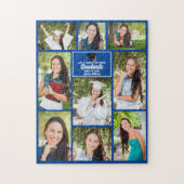 Blue Afstuderen Senior Photo Collage 2023 Afstuder Legpuzzel (Verticaal)