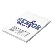 Blue Afstuderen Senior Snoep Bar Wraps Party Favor Notitieblok (Linkerzijde)