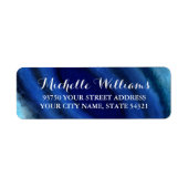 Blue Agaat Bruiloft retour adreslabels Etiket (Voorkant)
