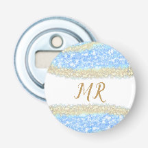 Blue Agaat Gold Glitter Sparkle Monogram Naam Teks