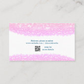 Blue Agaat Gold Glitter Sparkle Monogram Naam Teks Visitekaartje (Achterkant)