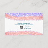 Blue Agaat Gold Glitter Sparkle Monogram Naam Teks Visitekaartje (Achterkant)