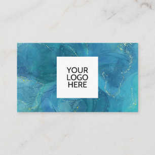 Blue Agaat Logo QR Code Visitekaartje