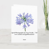 Blue Agapanthus Happy Birthday Kaart (Achterkant)