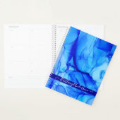 Blue Agate - Abstracte unieke indigokunst Planner (Display)