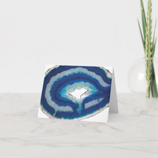 Blue Agate Bedankt Opmerking Kaart (Voorkant)