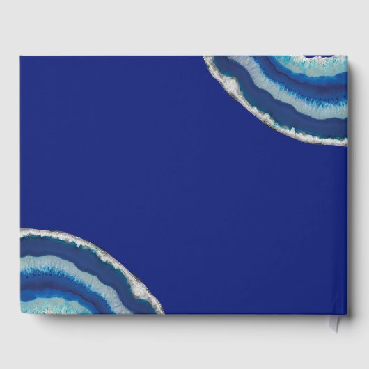 Blue Agate bruiloft gastenboek (Achterkant)