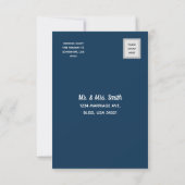 Blue Agate & Copper RSVP-Briefkaart RSVP Kaartje (Achterkant)