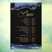 Blue Agate Diensten Menu Raamsticker (Vel 3)