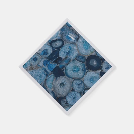Blue Agate Edelsteen Cocktail servetten (Hoek)
