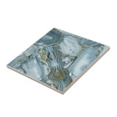 Blue Agate Elegance – Luxe Natural Stone Tile Tegeltje (Zijkant)