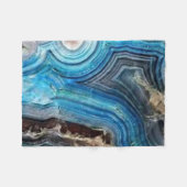 Blue Agate Geode Fleece Blanket (Voorkant (Horizontaal))