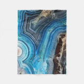 Blue Agate Geode Fleece Blanket Deken (Voorkant)