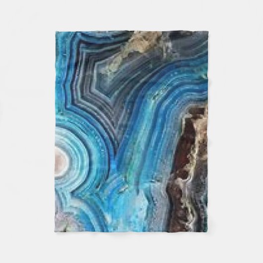 Blue Agate Geode Fleece Blanket Deken (Voorkant)