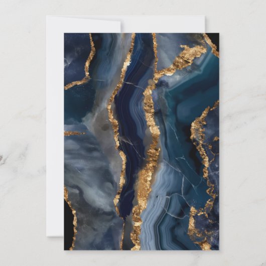 Blue Agate Gold-bevestiging Kaart (Achterkant)