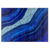 Blue Agate Marble Digital Art Snijplank (Voorkant)