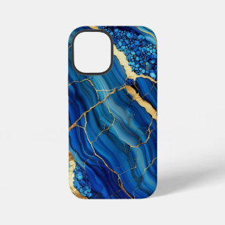 Blue Agate Marble iPhone 12 Stoer Hoesje iPhone 12 Mini Hoesje